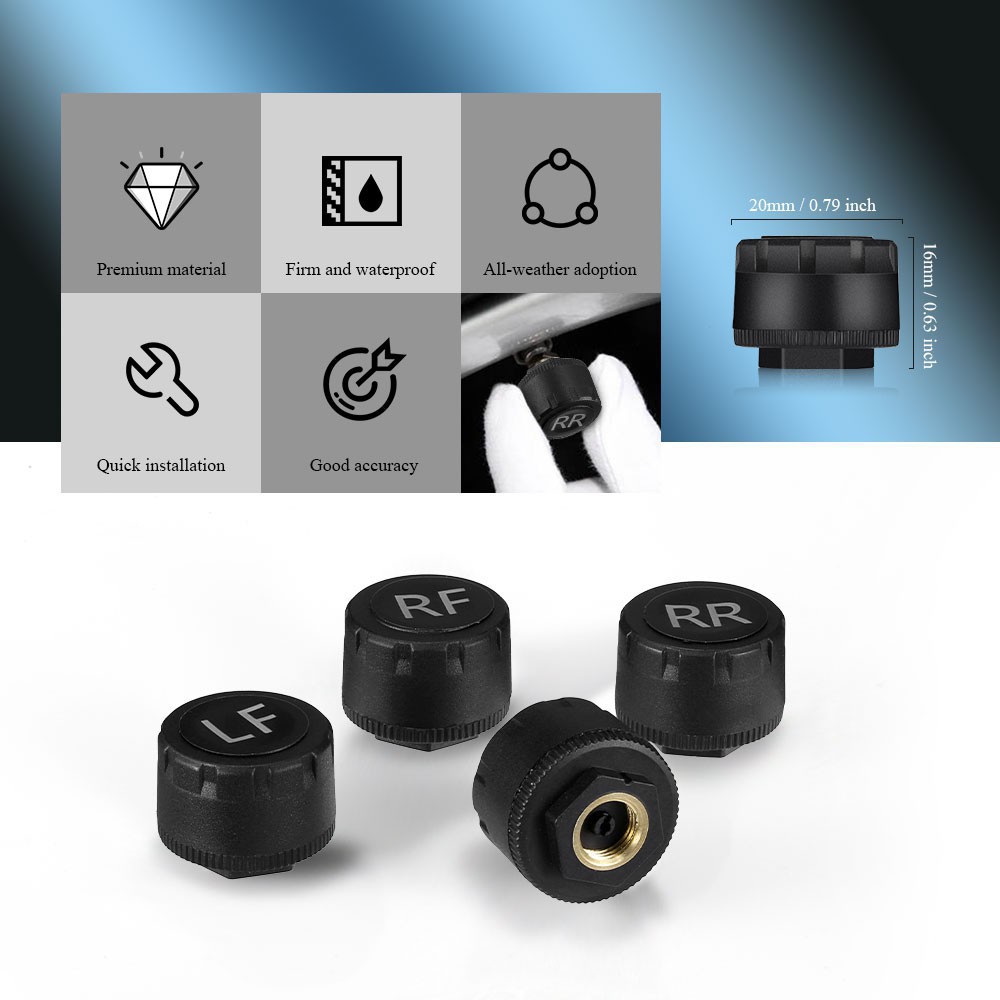 Cross-Border Android Navigation Car USB Tire Pressure Monitoring System Tpms Internal and External Wheel Temperature Detection