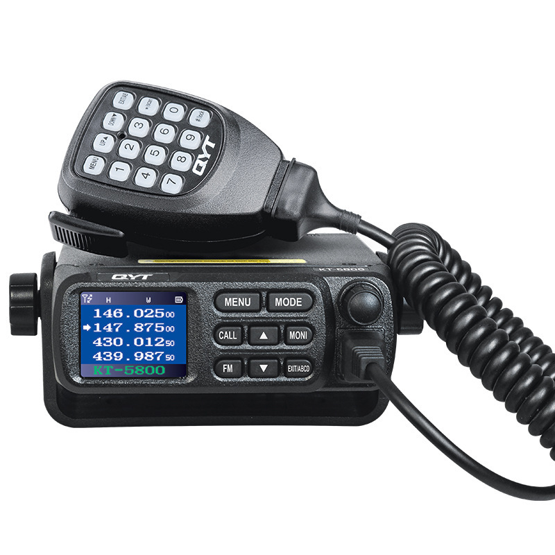 QYT/quanyitong KT5800 mini plataforma montada en el vehículo 24V intercomunicador radio 25W de alta y baja frecuencia de doble etapa de cuatro guardias auto-conducción