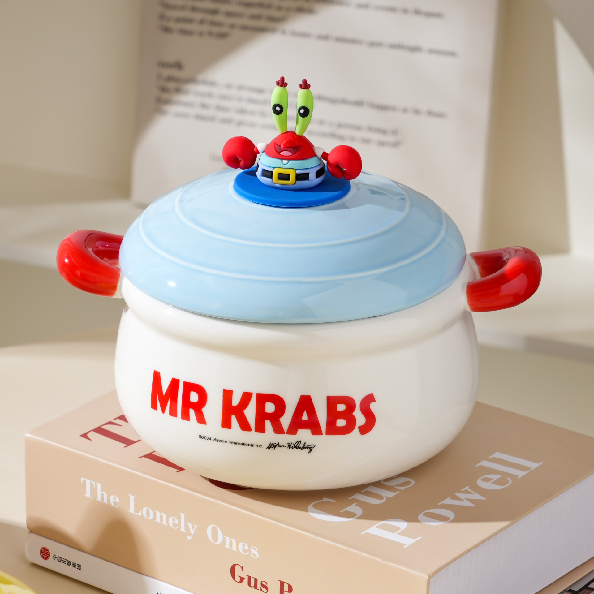 Bob Esponja bols de cerámica bols de fideos de cerámica bols de cerámica bols de cerámica bols de dibujos animados de gran capacidad de muñeca de doble oreja