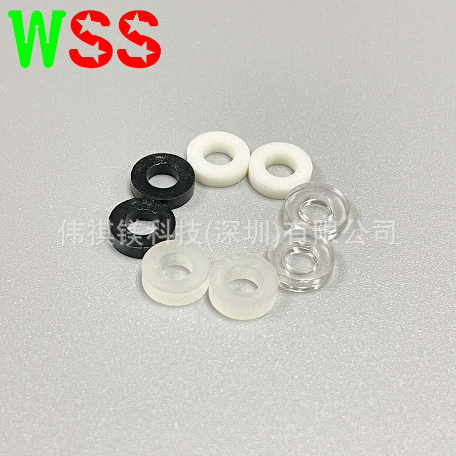 透明垫片PC料 圆环形垫圈 塑胶零件垫高 绝缘垫片