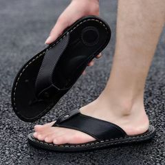 New Men's Fashion Outdoor Wearable Anti-Slip Men's Wear-Resistant Slippers with Foot Straps Summer Outdoor Beach Shoes 