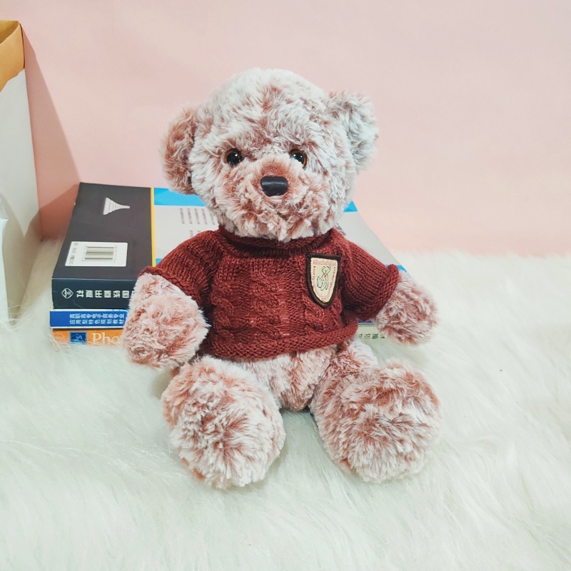 Lindo suéter oso muñeca peluche peluche oso muñeca regalo de cumpleaños máquina de captura muñeca al por mayor transfronteriza