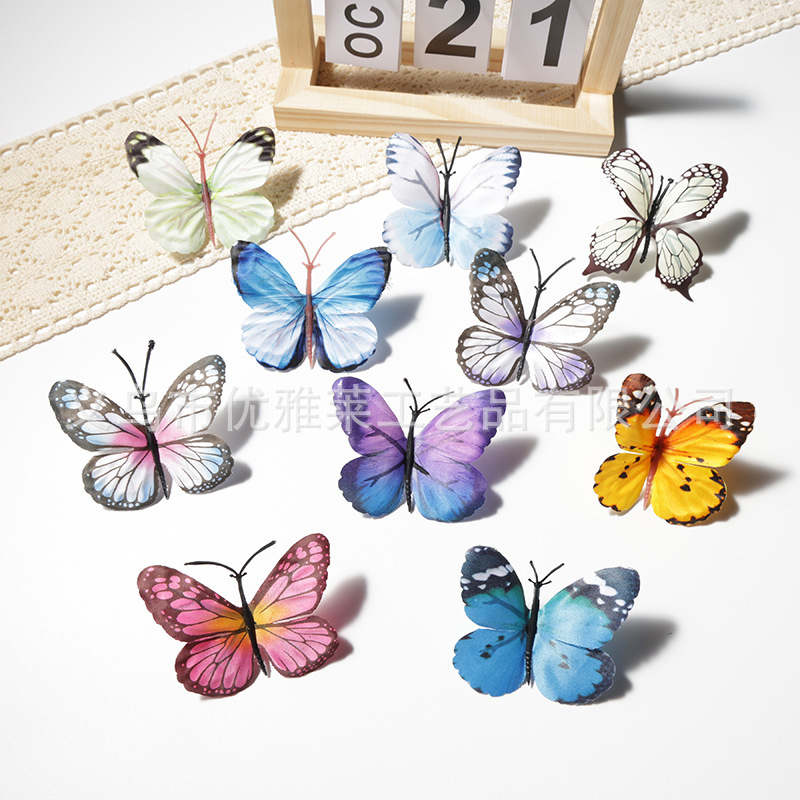Popular Artificial Butterfly Stereo Scene Layout Props Retro High-End Butterfly Window Monet Garden Style Butterfly Wall Popular Artificial Butterfly Stereo Scene Layout Props Retro High-End Butterfly Window Monet Garden Style Butterfly Wall