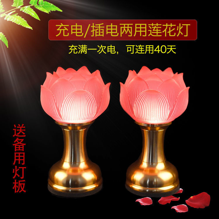 LED charge Lamp supply Lotus lights crystal Light waves Fortuna Lights a buddism godness guanyin Xianjia Altar household