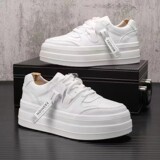 Высокая универсальная демисезонная белая обувь на платформе, высокие кроссовки, тренд сезона