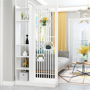 New Chinese Style Screen Partition Shelf Door Living Room Decorative Wall Simple Modern Office Internet Celebrity Entrance Cabinet