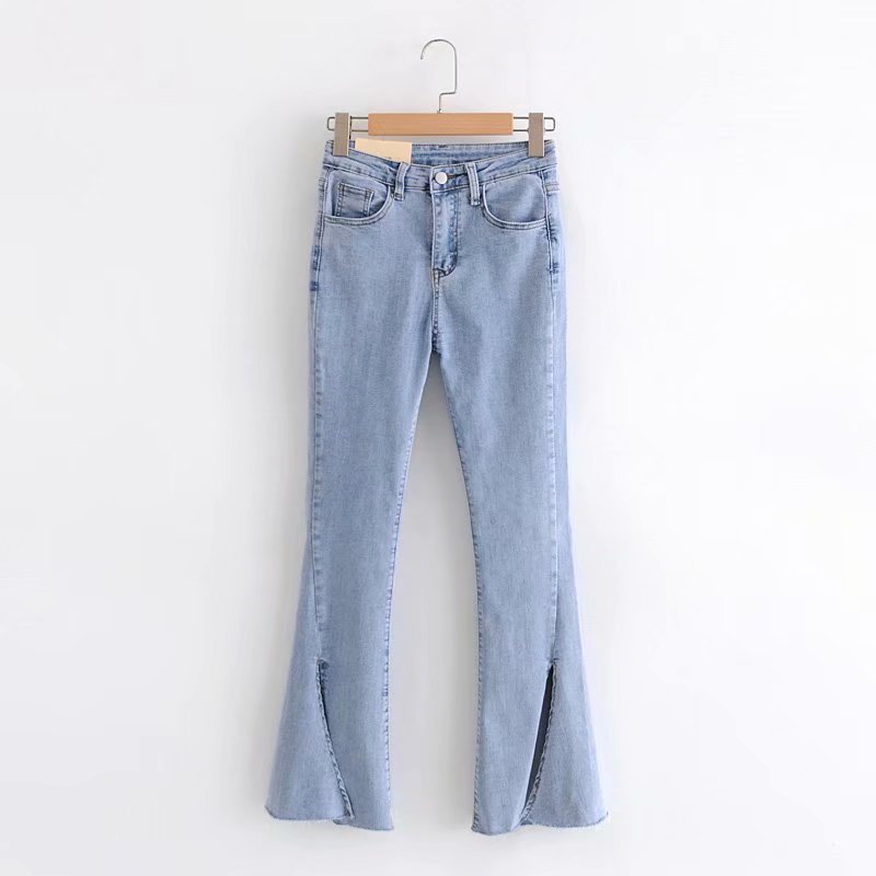 high-waist stretch slim-fit horn jeans NSAM36307