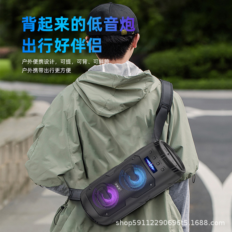 Karaoke Speaker 2026 Hot Model Bluetooth Speaker Subwoofer Unlimited Singing Stereo Dual Speakers Outdoor Portable