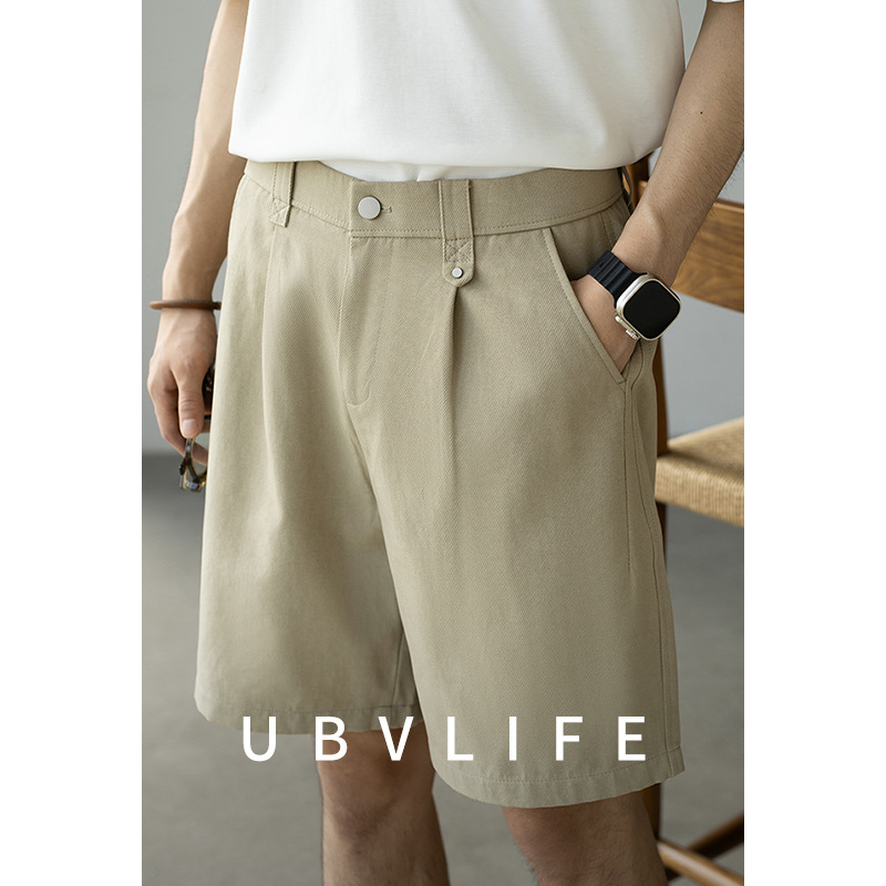 Lyocell Tencel Twill Texture Cotton Drape Casual Shorts Men's 2026 Summer Light Business Straight Shorts