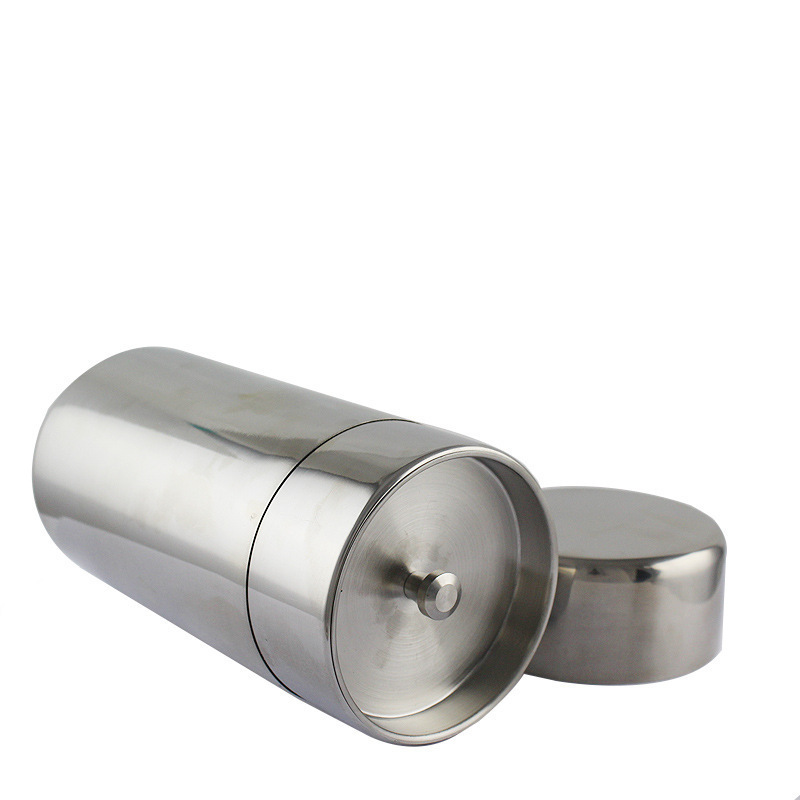 304不锈钢茶叶罐双盖密封茶罐茶叶通用罐便携式旅行杂粮罐密封