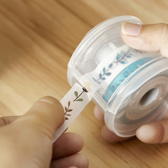 Creative Round Transparent Tape Storage Box Multifunction Portable Mini Tape Cutter Wholesale