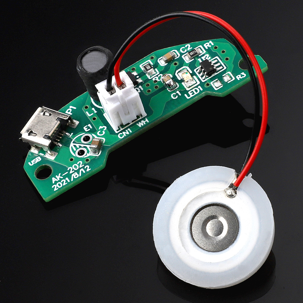 Mini Humidificador Placa de circuito semicircular Placa de circuito PCBA Módulo de atomización Gran cantidad de pulverización USB5V enchufable