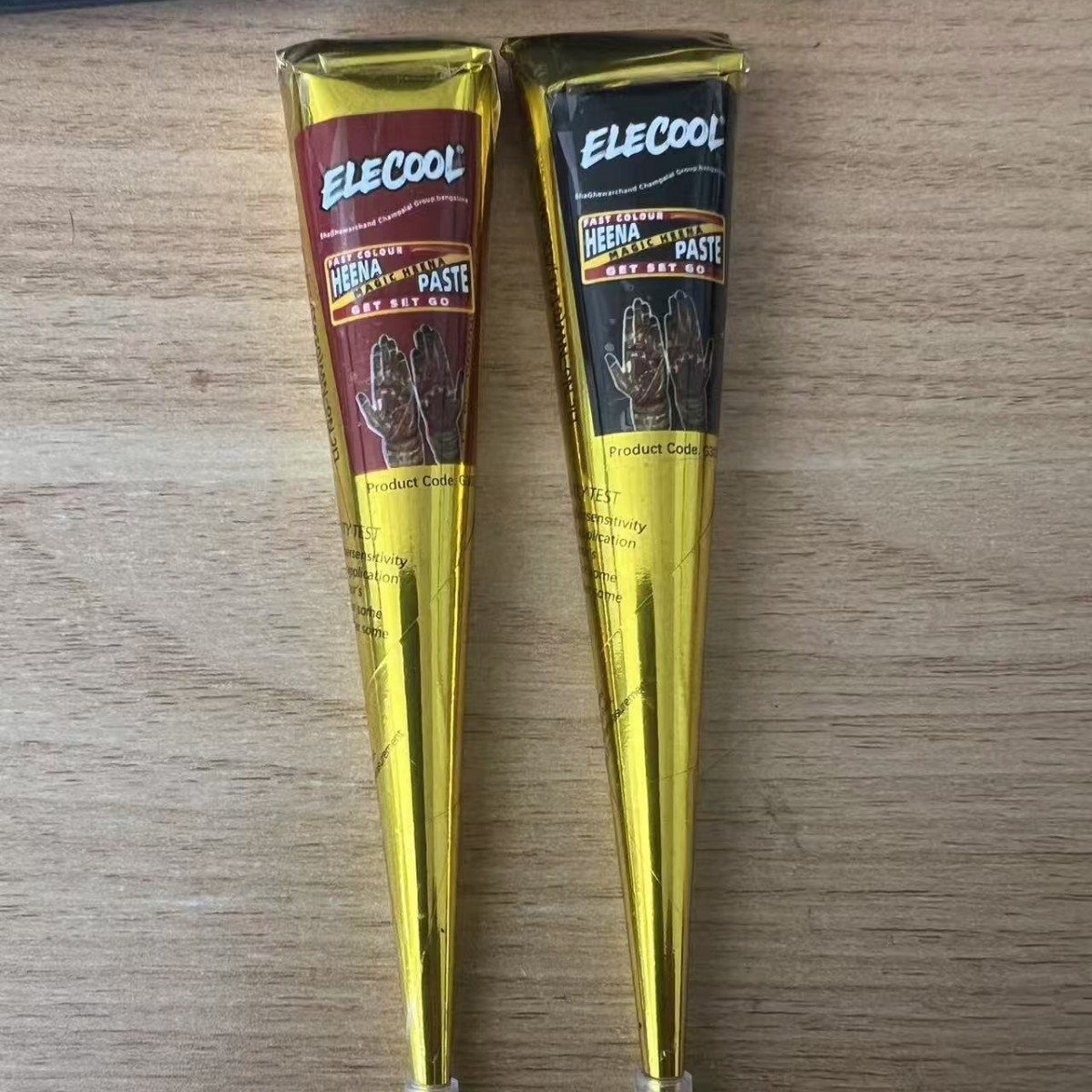 批发海娜膏跨境印度海娜膏彩色颜色料暂时性手绘膏彩绘纹身模板膏