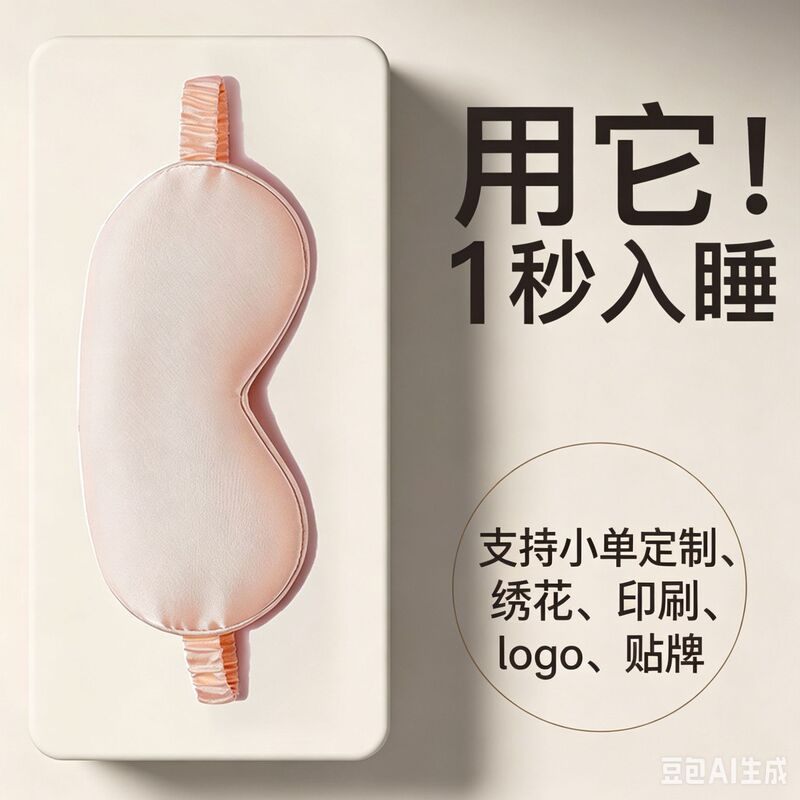 Cross-Border Double-Sided Satin Imitation Silk Eye Mask, Light-Blocking Sleep Mask, Elastic Travel Nap Eye Mask, Printed Eye Mask, Wholesale