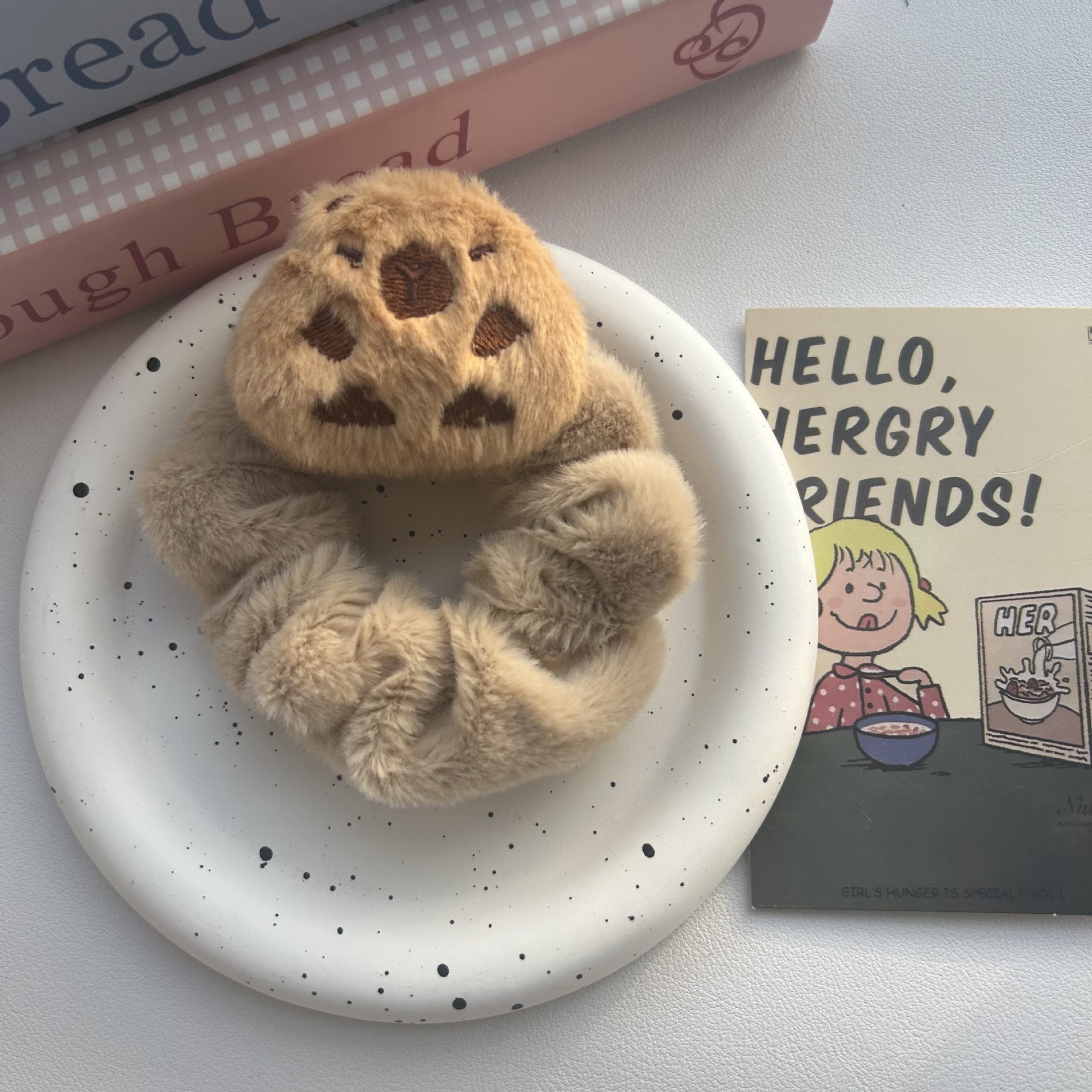 Dulce lindo peluche kt felino círculo de intestino grueso estudiante dulce felina elás negro rosa chica joyería de cabello cabello cabello