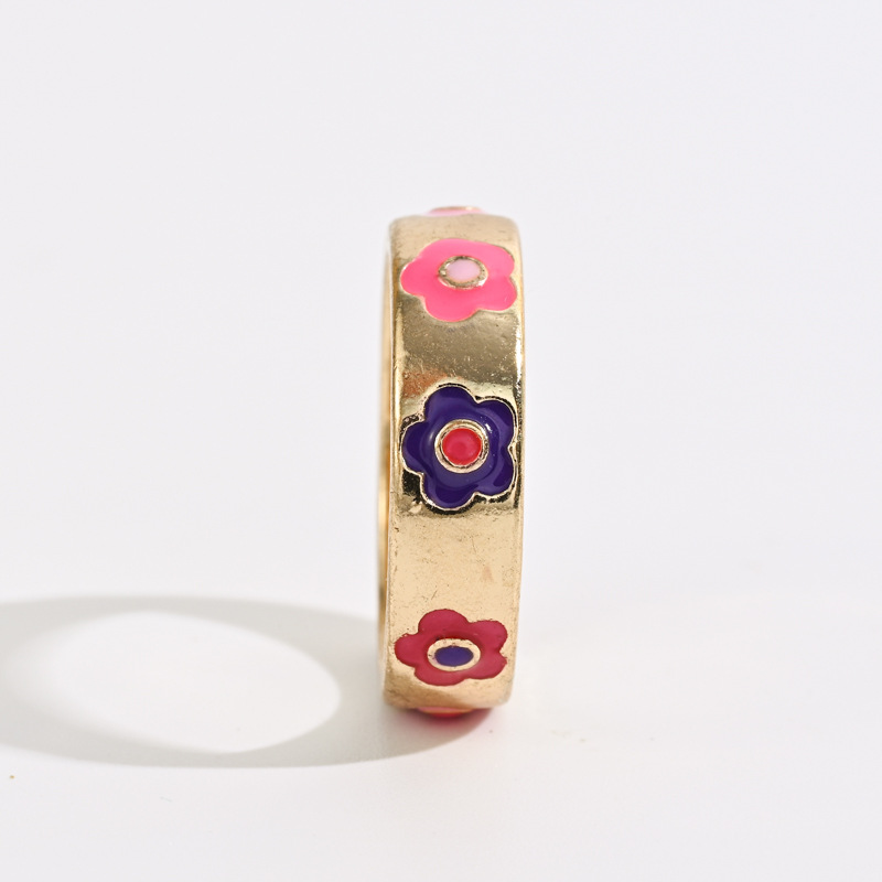 Simple Style Letter Copper Rings Plating Copper Rings