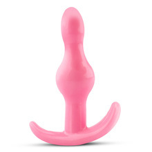 TPE Anal Plug with Three Beads, Pink Wearable Design for Adults — detail image 9