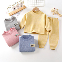 婴儿保暖内衣套装加绒加厚男小童秋装女宝宝秋冬衣服儿童打底睡衣