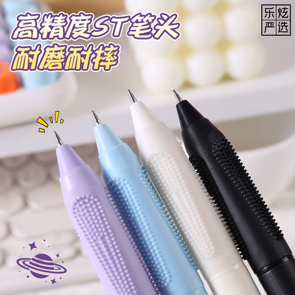 Пишущая ручка ABCD Answer Zhuanzhuan, набор нейтральных чернильных ручек с 4 шт., клапан, мягкая резиновая рукоять, черная ручка, экзаменационная, невскрывающаяся ручка