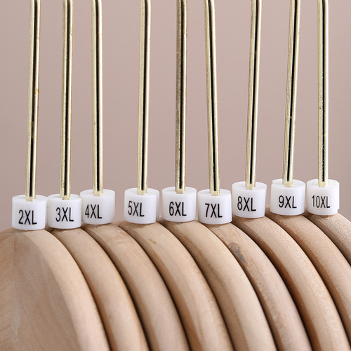 Letter size buckle pants size white round plastic hanger distinction code clothing clothes digital children's clothing ruler