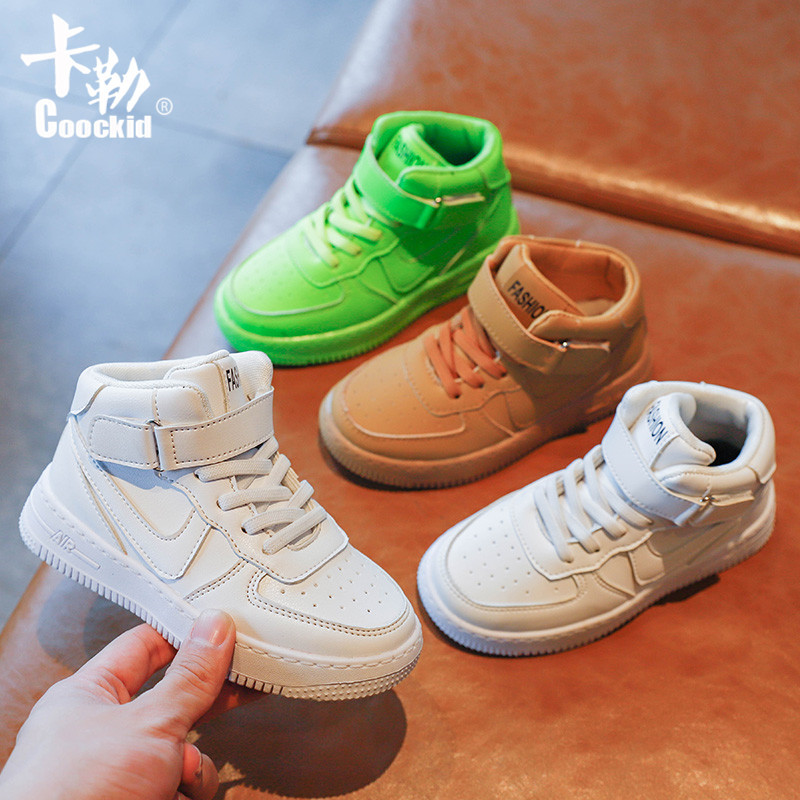 Children's high-top sneakers 2021 spring...