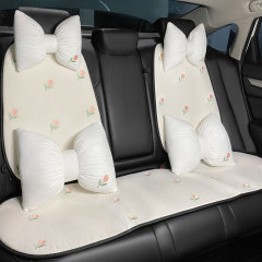 Car seat cushion summer cool pad ice silk seat cushion ventilation single piece car universal four seasons tulip summer seat cushion