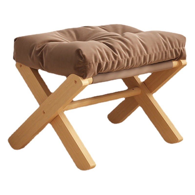 Hogar taburete pequeño taburete bajo sala de estar mesa de café taburete madera maciza banco pequeño pierna sofá taburete pie soporte puerta Cambio de zapatos taburete image 1