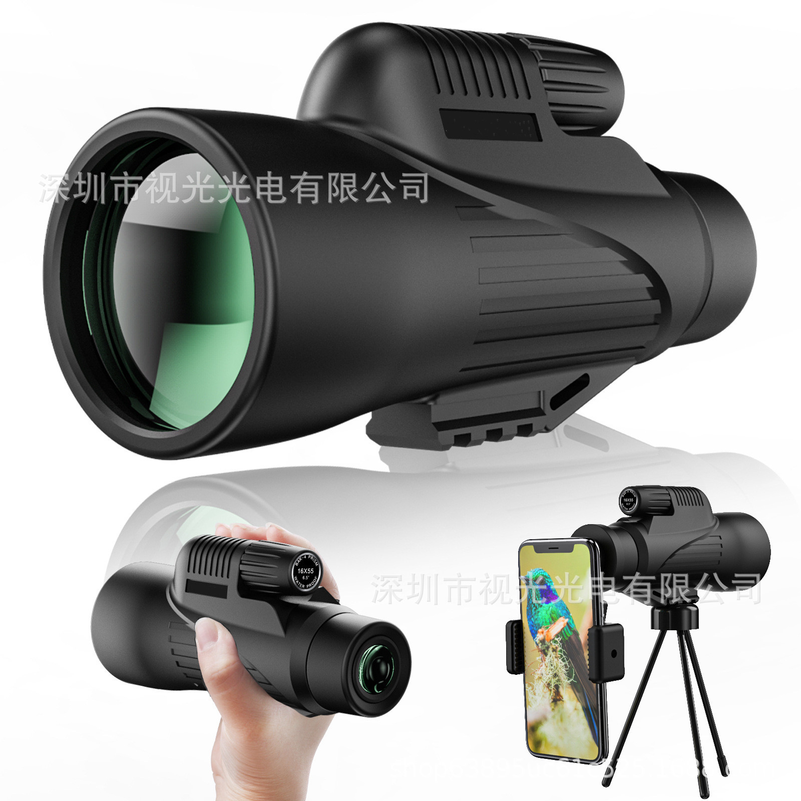 12X50单筒充氮气望远镜高倍高倍   真实50大口径单筒望远镜