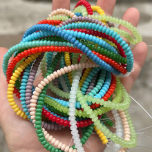 2*4车轮珠隔片服饰配件古风陶艺手链隔片散珠垫片散珠圆片串珠