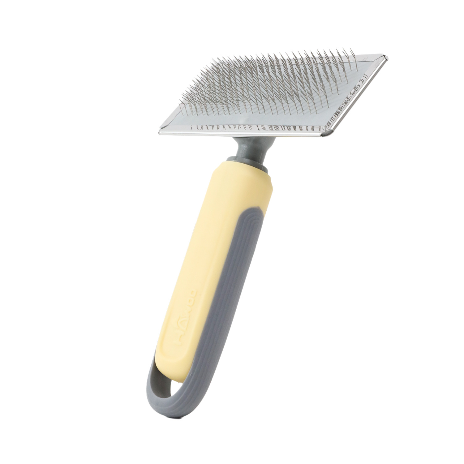 Fabricante pipitao sute mango placa de acero mango de plástico mascota peine suave mediano y pequeño perro mascota aguja peine