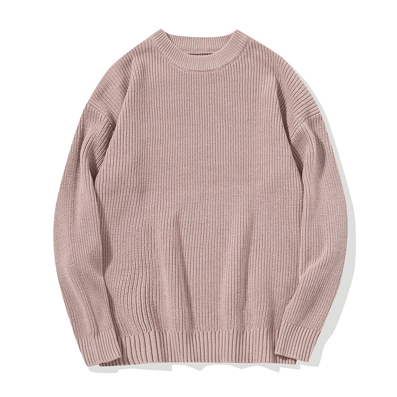 Men's Clothing Autumn and winter thick loose youth spot cotton round neck men's clothing loose casual knit sweater men_voghion.com