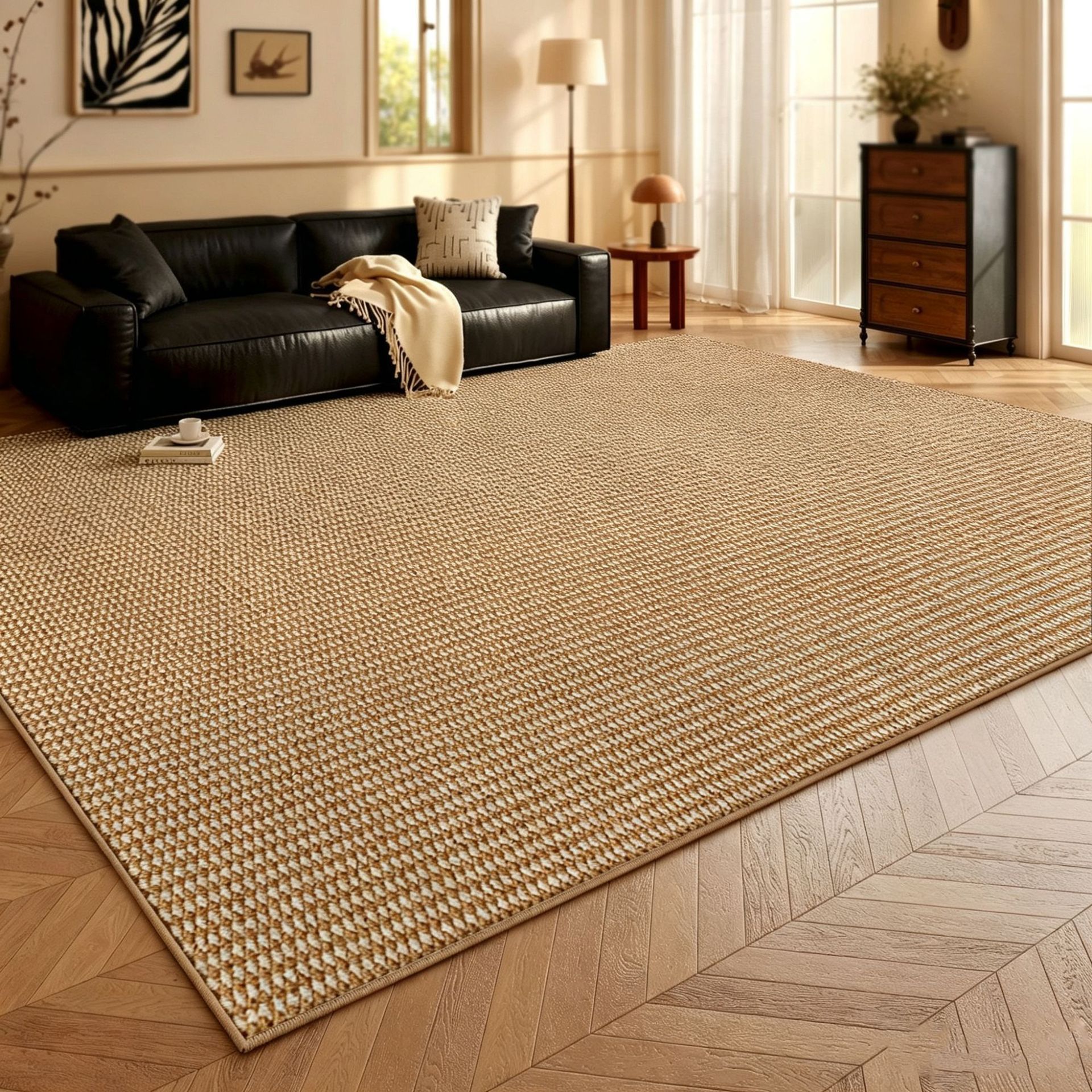 Viento de madera alfombra de seda alfombra anti-gato sala de estar alfombra de suelo japonesa dormitorio alfombra de tatami resistente a la suciedad alfombra de desgaste