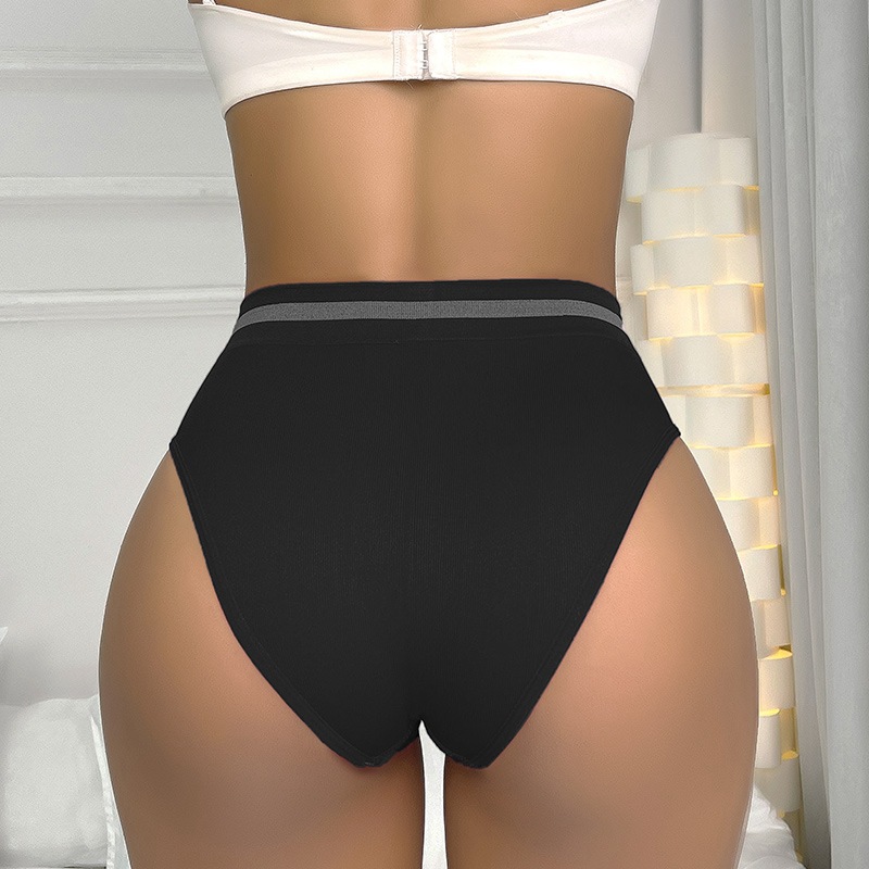 Solid Color Comfort High Waist Briefs Panties display picture 3