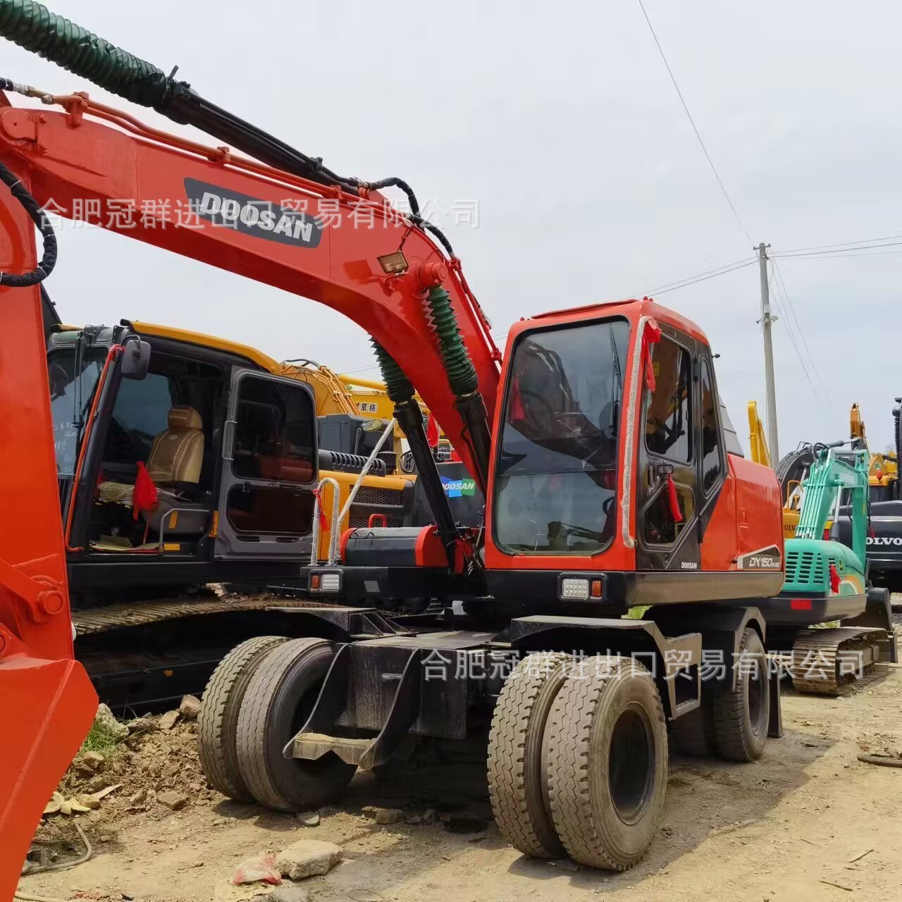 Excavadora de ruedas Doosan DX150W moderna excavadora de ruedas directamente para Hitachi Trinity Carter Komatsu Volvo image 1