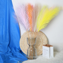 仿真芦苇6叉83 cm餐桌花插花装饰造景假花毛绒蒲苇花潘帕斯草