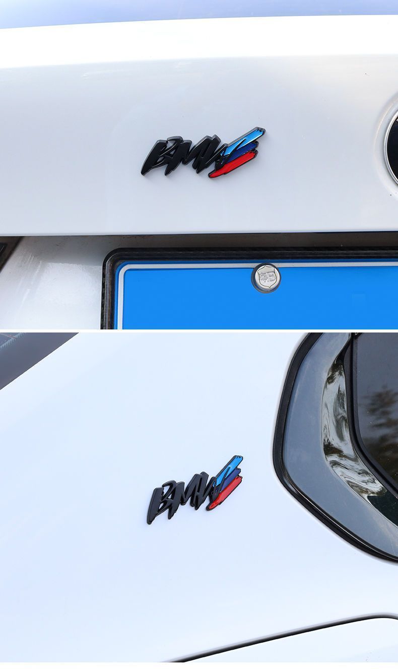 BMW 1 Series, 3 Series, 5 Series personalized car stickers, fender side emblems, BMW metal car emblems, modified X1, X3, X5 tail emblems, decoration