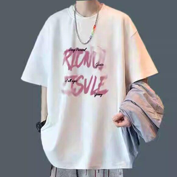 Summer American hip-hop style short-sleeve suit for teenage boys, a stylish and trendy outfit paired with ripped jeans Summer American hip-hop style short-sleeve suit for teenage boys, a stylish and trendy outfit paired with ripped jeans