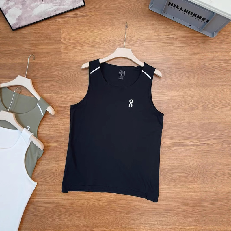 NO アンパアイスシルク薄いノースリーブベストルーズスポーツシームレストップメンズクール通気性速乾性服|undefined