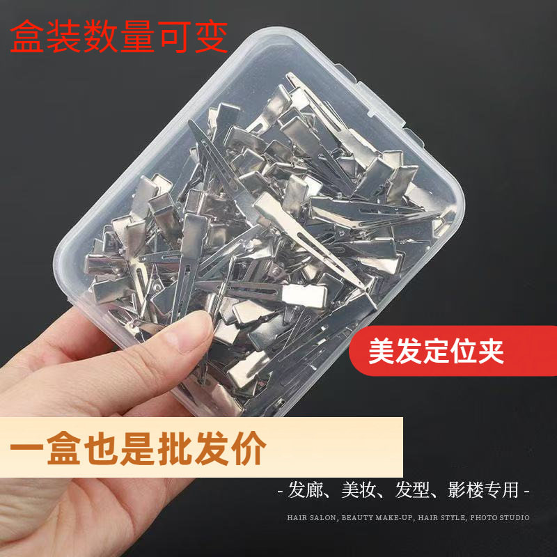 Boxed Steel Clips for Perming and Curling Hair, Small Hair Styling Positioning Clips for the Hairdressing Industry, Texture Perm Partition Clips, Duckbill Clips
