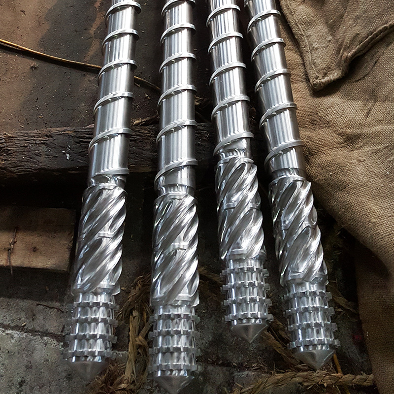 舟山厂家直供塑料化纤机螺杆炮筒 挤出机不锈钢螺杆料筒机筒批发