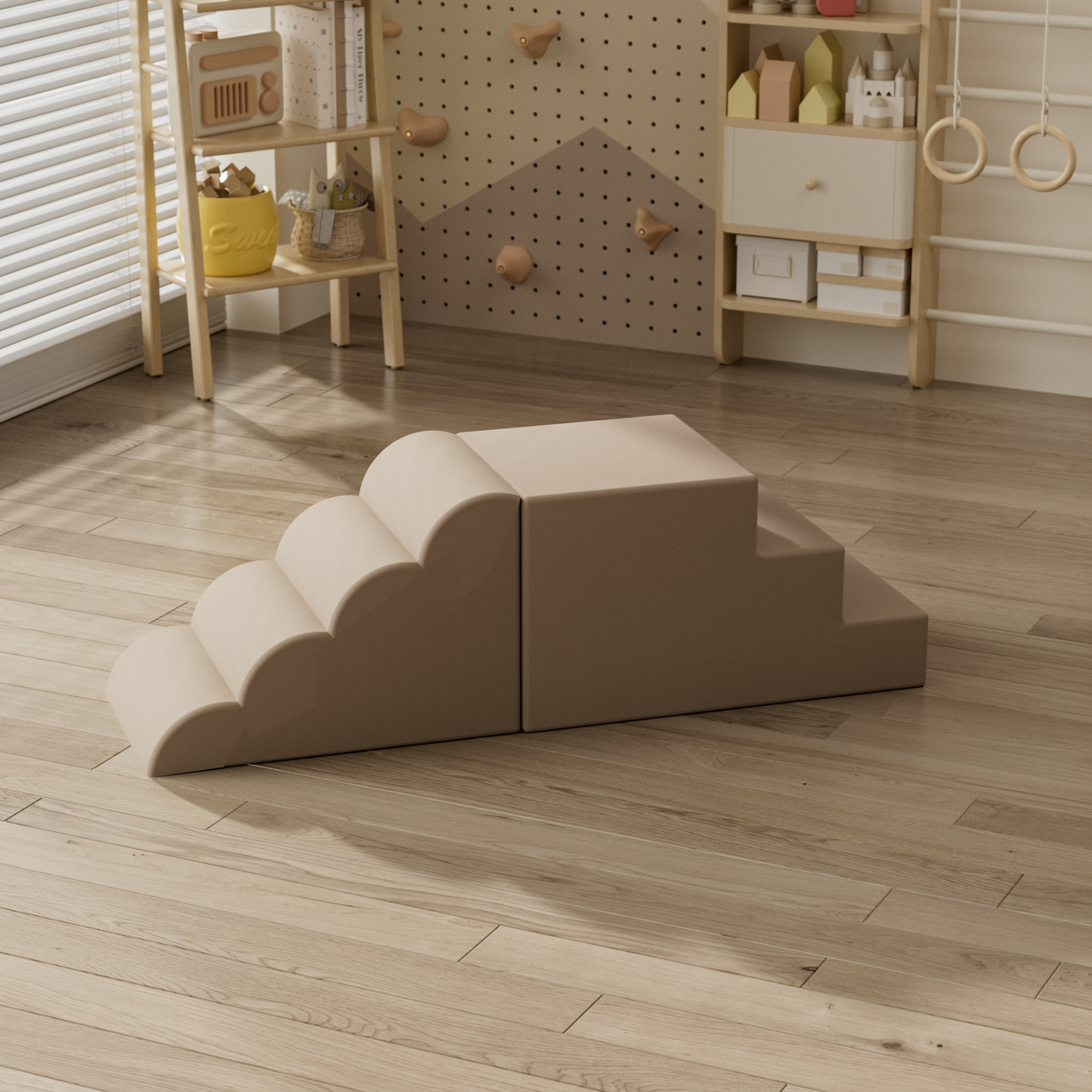 Centro de educación temprana al por mayor transfronterizo, combinación de escalada y deslizamiento de software, entrenamiento de integración sensorial para bebés, tobogán de bolsa suave para interiores para niños