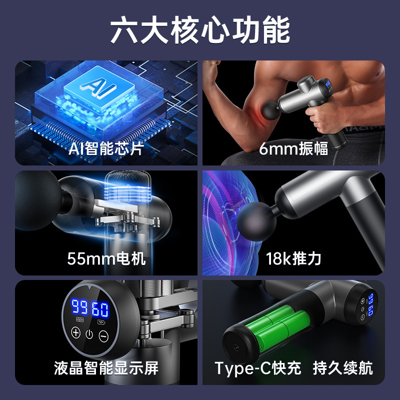 クロスボーダー筋膜銃筋肉電動マッサージ器専門級アマゾン筋膜銃知能マッサージ銃メーカー卸売り|undefined
