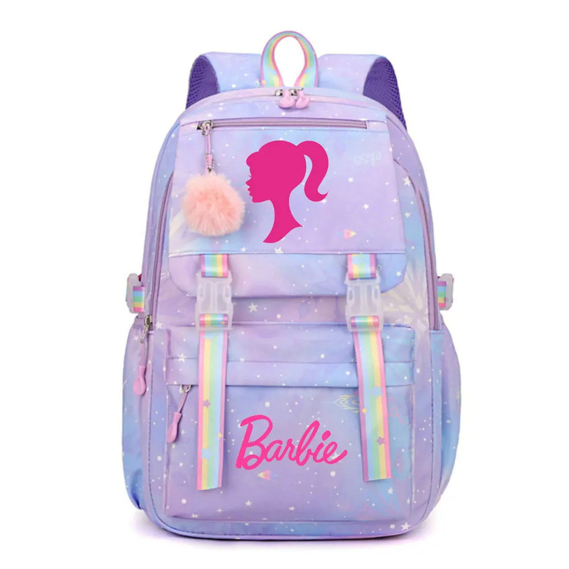 Barbie Pink Schoolbag Women's High-End Lightweight and Burden-Reducing Ultra-Light Large-Capacity Backpack for Girls in Grades One to Six Barbie Pink Schoolbag Women's High-End Lightweight and Burden-Reducing Ultra-Light Large-Capacity Backpack for Girls in Grades One to Six