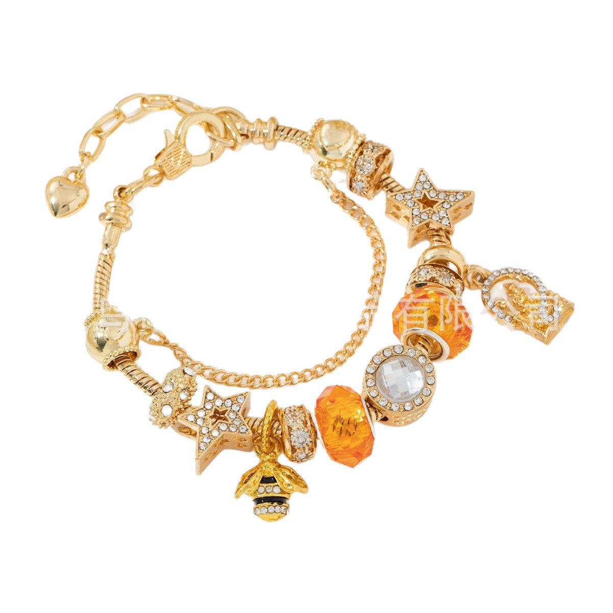 Panjia brazalete DIY-cross-border explosión pulsera castillo abeja pentagramas estrella del océano diamantes joyas de moda image 6