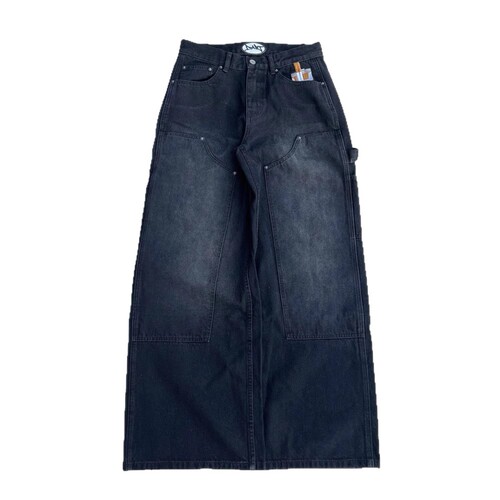 2025 Cross-border European and American jeans high waist straight tube loose work pants casual long pants personality trend pants 