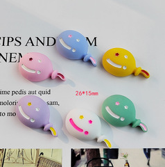 新款直供樹脂配件彩色熱氣球diy手機殼貼片髮夾手工材料包批發