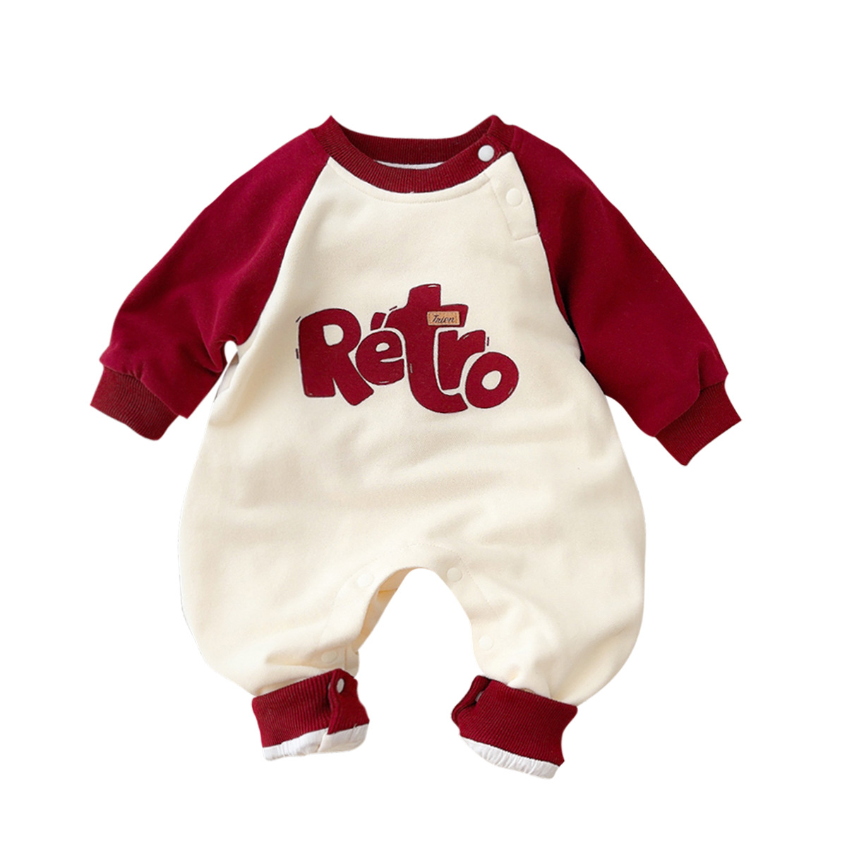 Ropa de bebé 0-3 años bebé bebé tipo mameluco traje de escalada otoño manga larga forro de algodón bebé mono