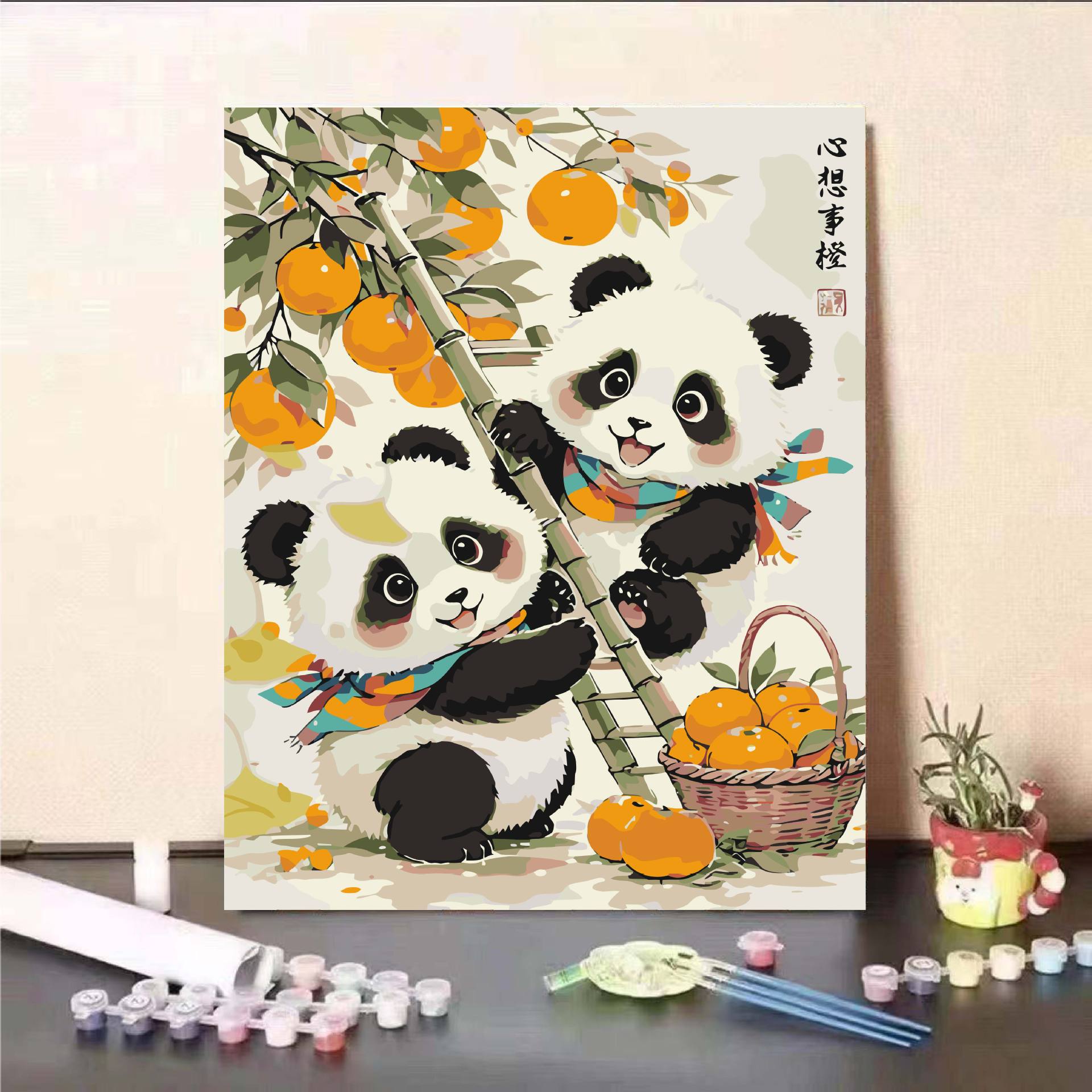 Pintura al óleo digital de rellenos de pintura a mano DIY curación descompresión decoración de la sala de estar pintura acrílica regalo