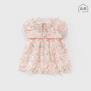 宝宝衣服女宝宝连衣裙小童公主裙碎花裙女宝宝外出短裙夏季薄款裙