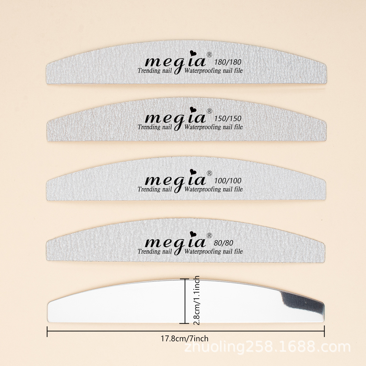 Tira de roce de uñas al por mayor traje de hoja de papel de lija de acero reemplazable lima de uñas tira de molienda de manicura pulido de doble cara